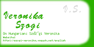 veronika szogi business card